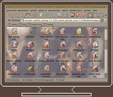 Desktop Theme U-Bahn Berlin, Screenshot KFM + Icons